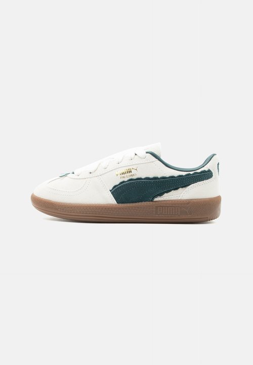 Puma PALERMO BOW - Sneakers low - warm white/green terrain/gold-coloured