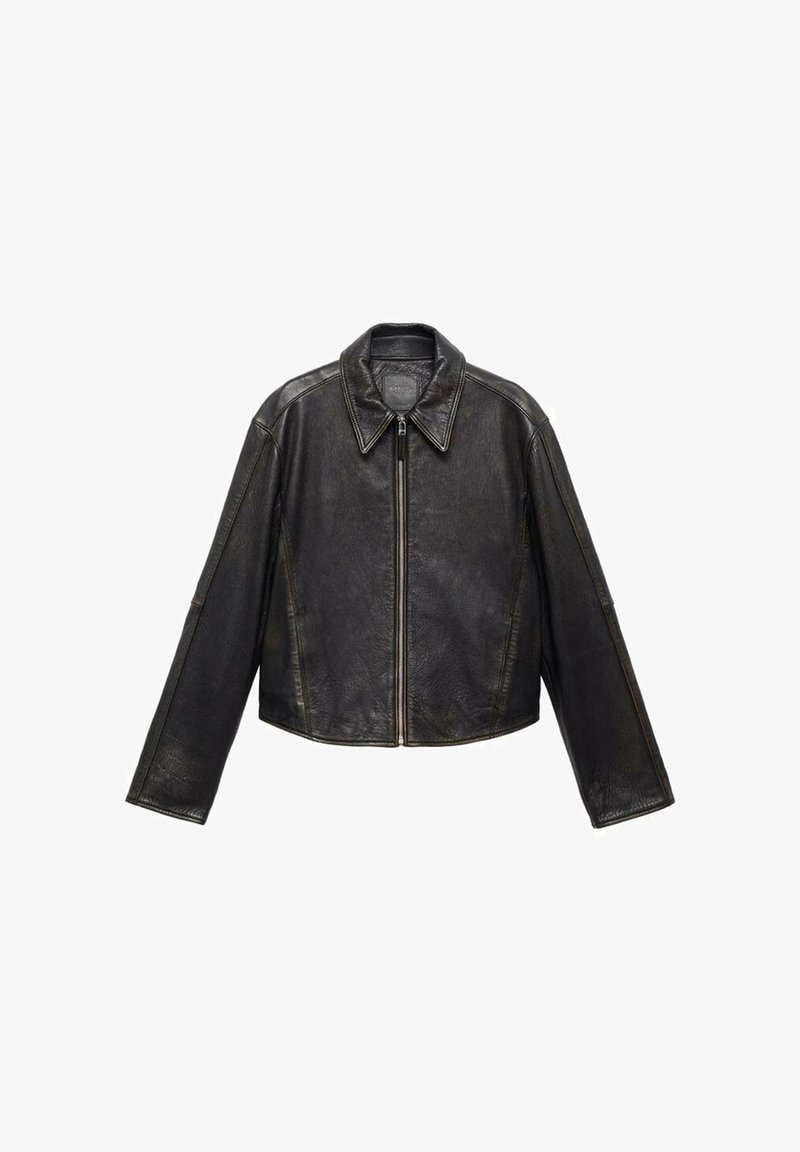 Mango Lederjacke black/schwarz Zalando - Main Image