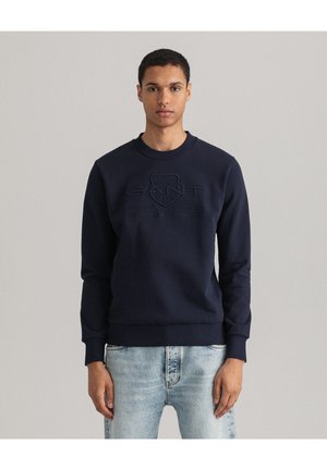 TONAL ARCHIVE SHIELD CREW NECK - Collegepaita - evening blue