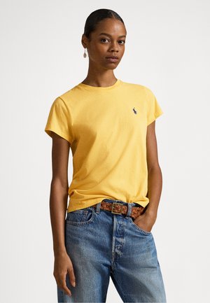 COTTON JERSEY CREWNECK T-SHIRT - T-paita - collegiate yellow