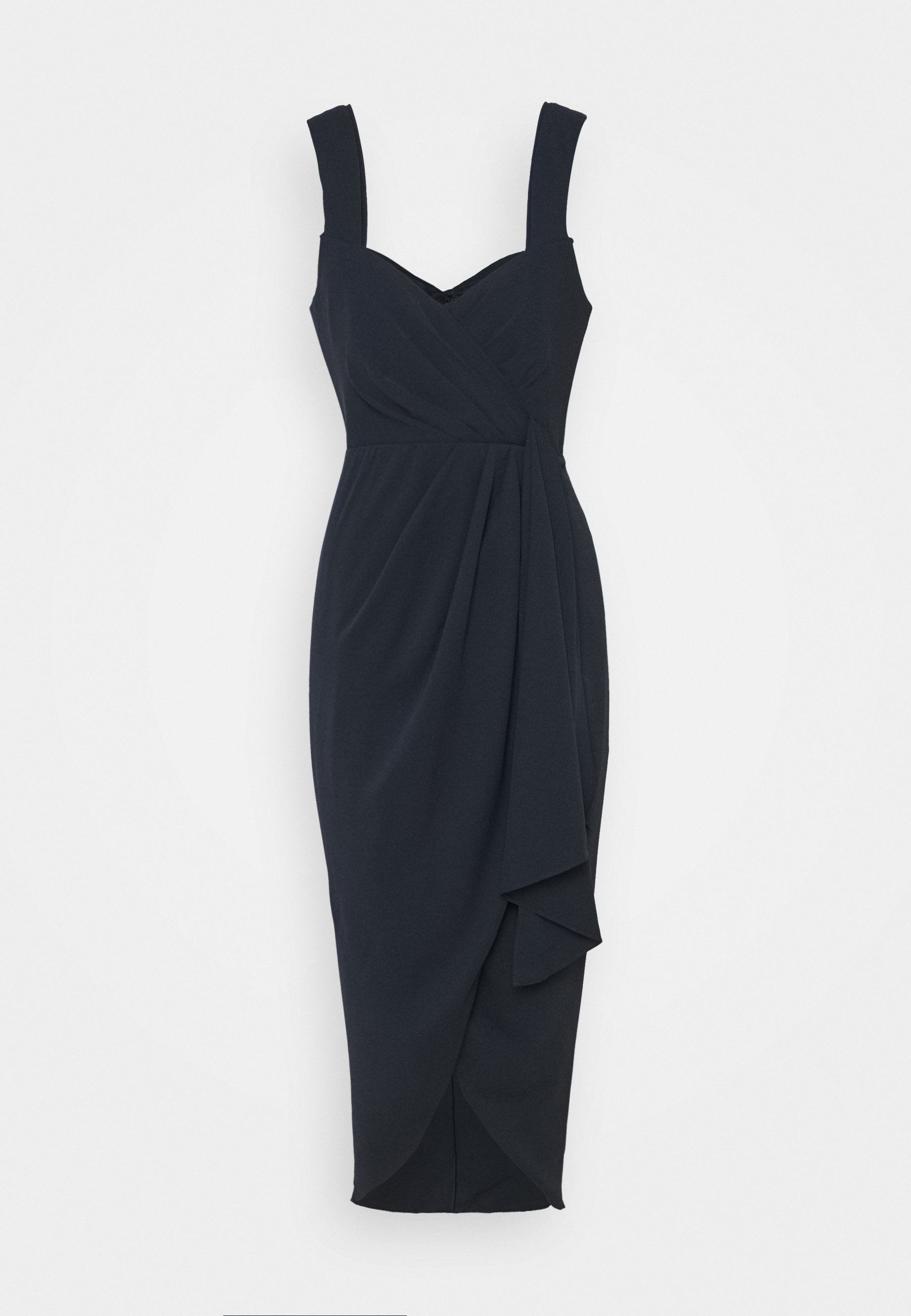 Forever New Hadley Waterfall Midi Dress Cocktailkleid Festliches Kleid Navy Dunkelblau Zalando De