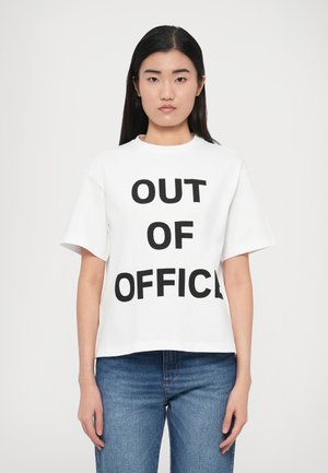 FERIALE - Μπλουζάκι με στάμπα - optical white