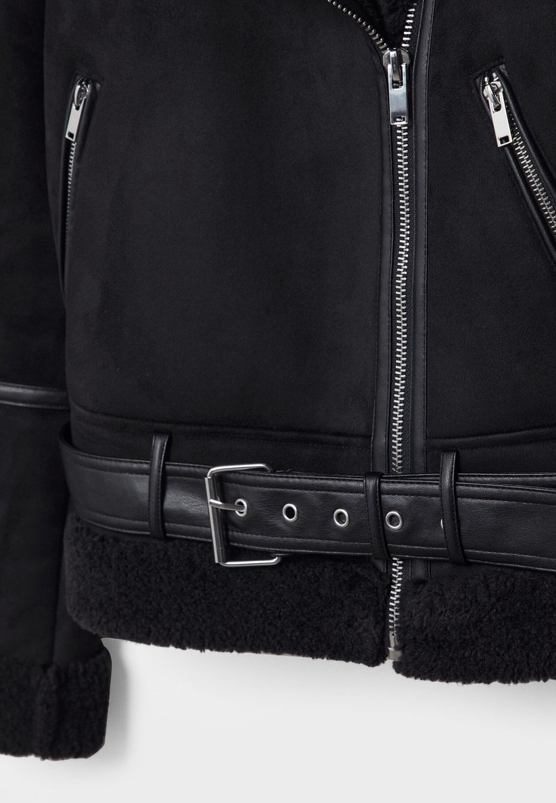 Veste Motard Double Face Homme Zara – Taille XL – Cuir Synthétique Noir – Neuf Avec étiquettes