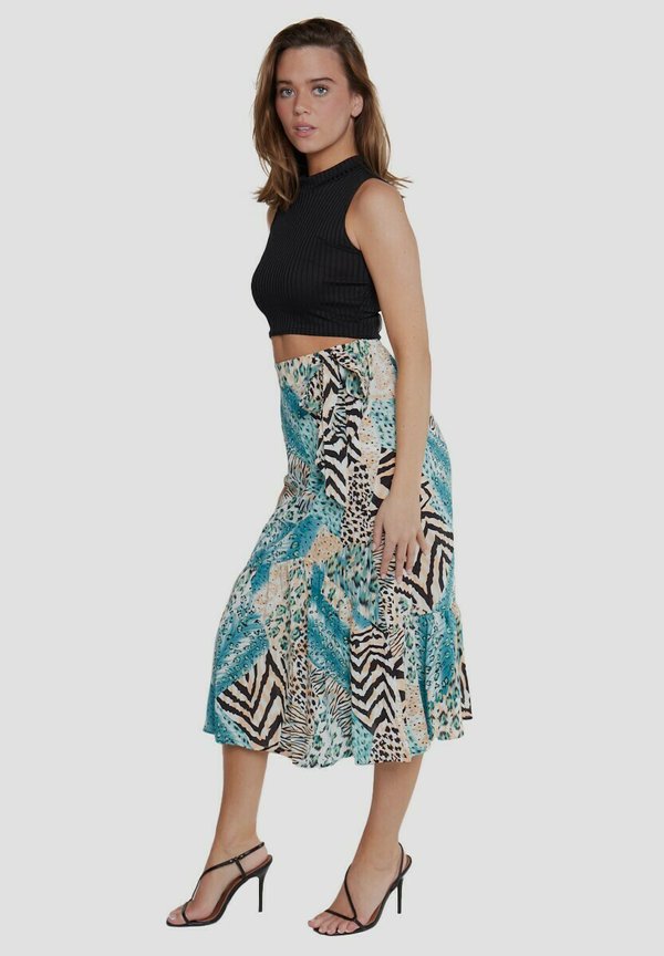 MIX ANIMAL PRINT MIDI - A-line skirt - multi4