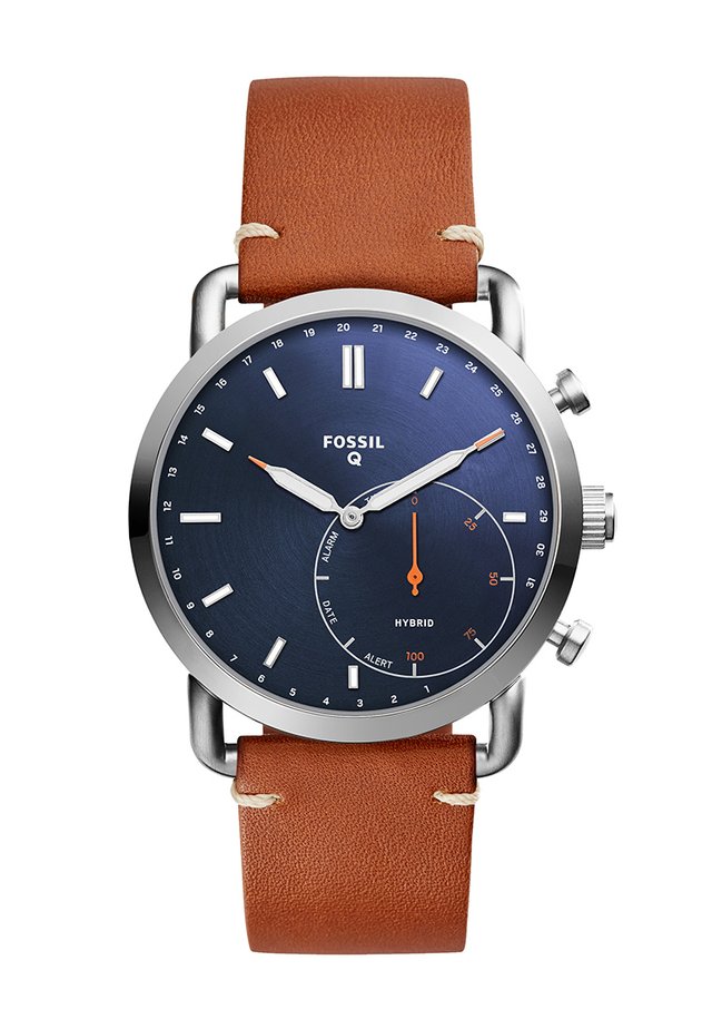 Q COMMUTER - Smartwatch - glänzend/braun