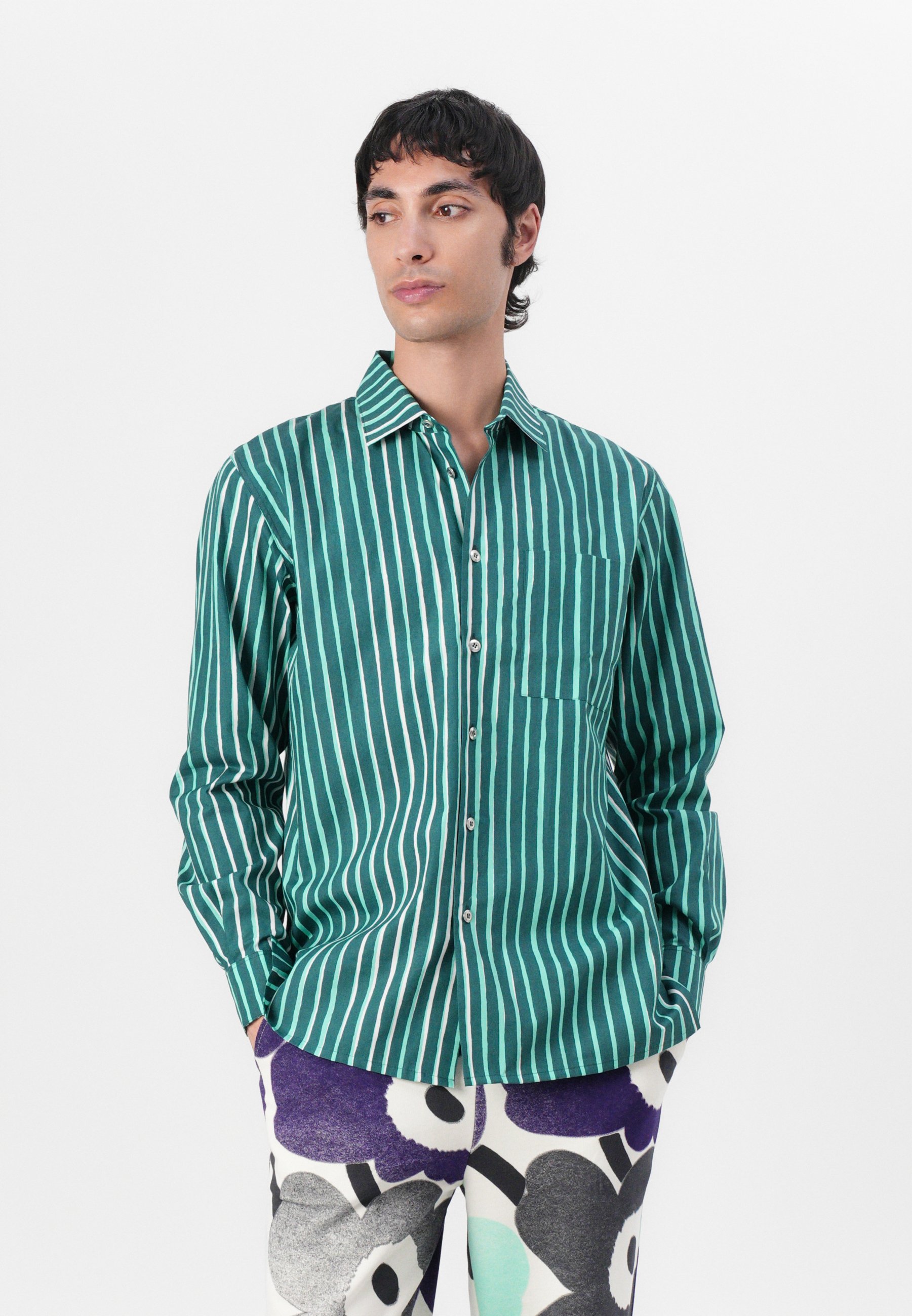 Marimekko JOKAPOIKA UNISEX - Button-down blouse - dark green