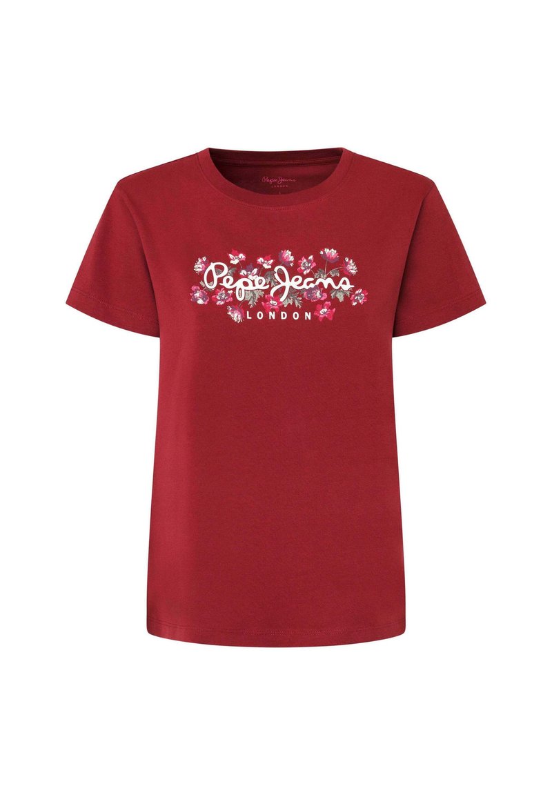 Pepe Jeans T-shirt print donkerrood