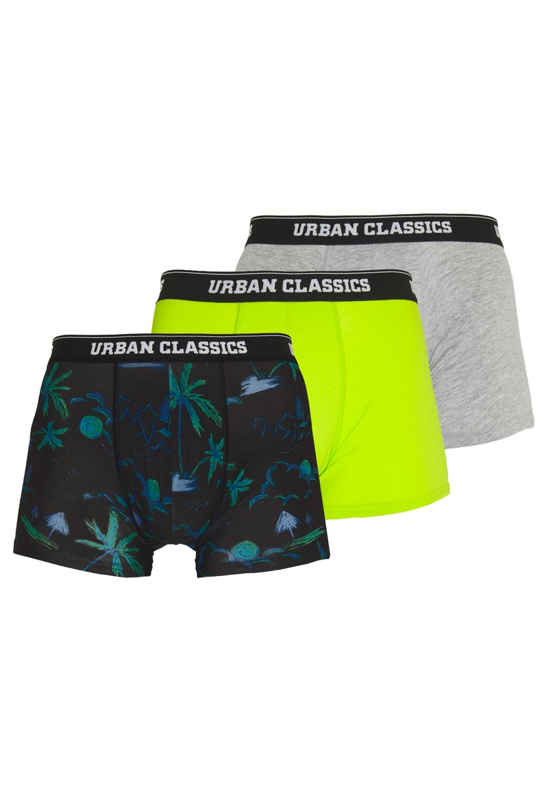 Herren Unterhosen | Urban Classics BOXER SHORTS 3 PACK Panties island/electiclime/grey/grau - CW36679 Herren Unterhosen | Urban Classics BOXER SHORTS 3 PACK Panties island/electiclime/grey/grau - CW36679