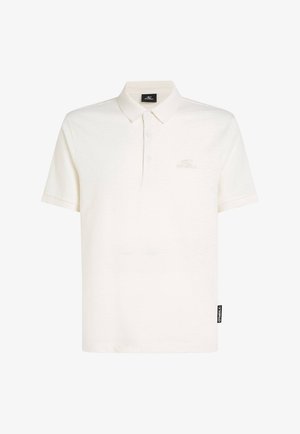 Polo bianca a maniche corte con tre bottoni, colletto e logo O'Neill discreto sul petto e sull'etichetta laterale.