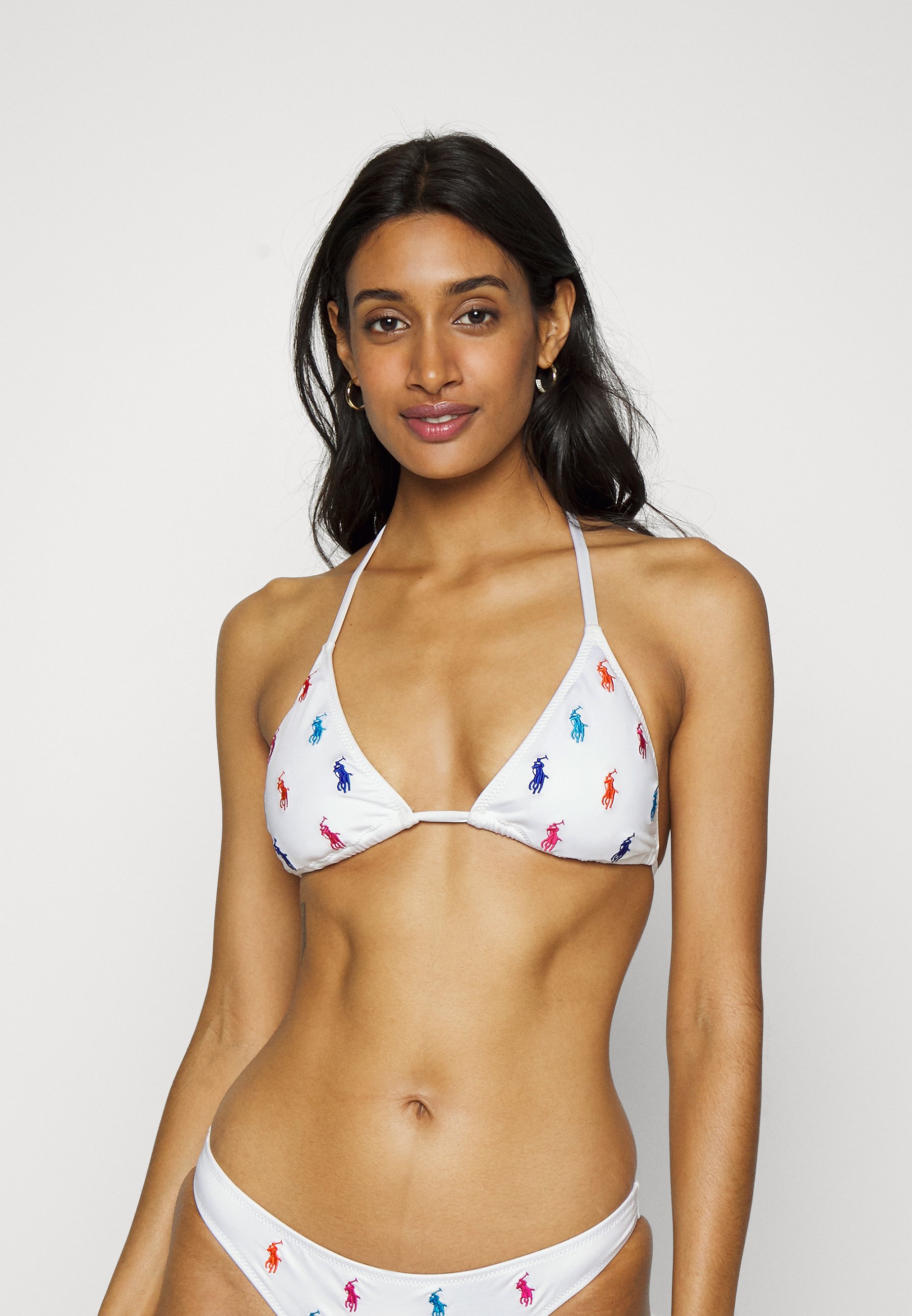 Polo Ralph Lauren LOGO ICONS STING HALTER - Bikini top - white 