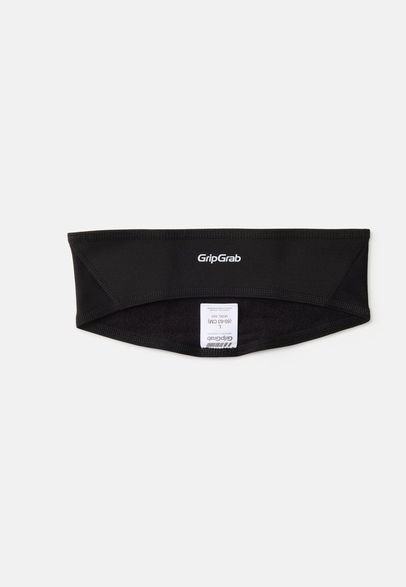 Faixa preta feita de material elástico, com uma textura suave. Inclui o logotipo e rótulo "GripGrab" no interior.