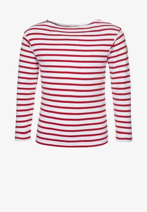 Armor lux LOCTUDY MARINIÈRE - T-shirt à manches longues - blanc/rouge