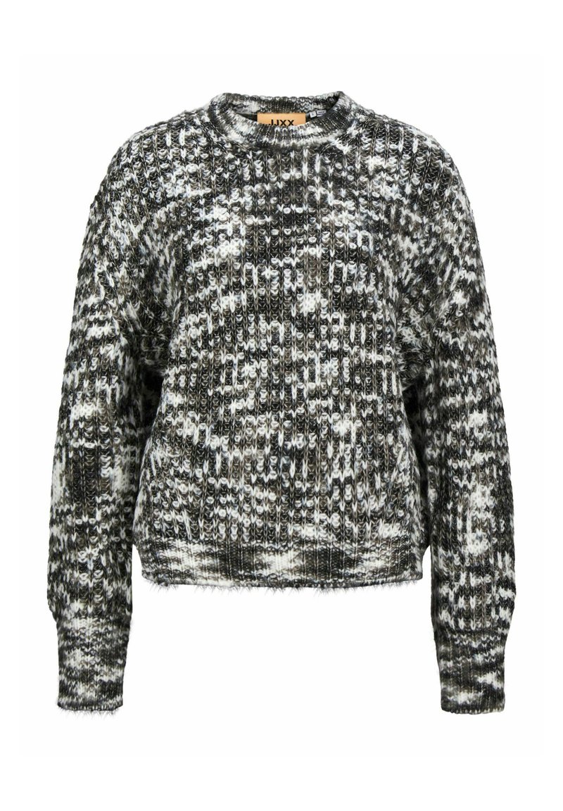 JJXX JXSIMONE SPACE DYE CREW NECK - Džemper - black