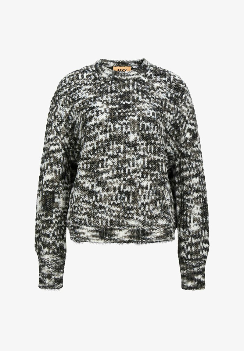 JJXX JXSIMONE SPACE DYE CREW NECK - Džemper - black