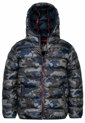 HOODED PADDED PUFFER - Light jacket - blue