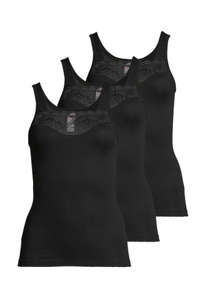 3ER PACK - Unterhemd/-shirt - schwarz