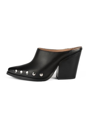 L37, SILVER STARS - Muiltjes met hak - black
