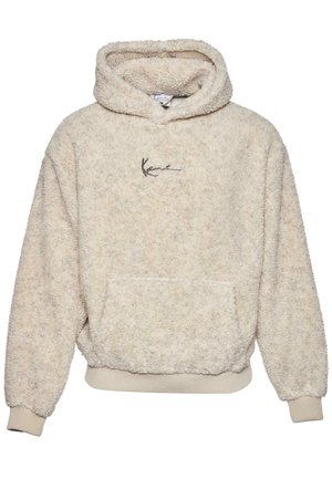 Karl Kani METAL SIGNATURE TEDDY OS - Kapuutsiga pusa - off white