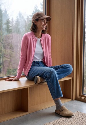 Cecil, LANGARM CARDIGAN MIT RUNDHALS UND ZIPPER - Gilet - dark blossom melange