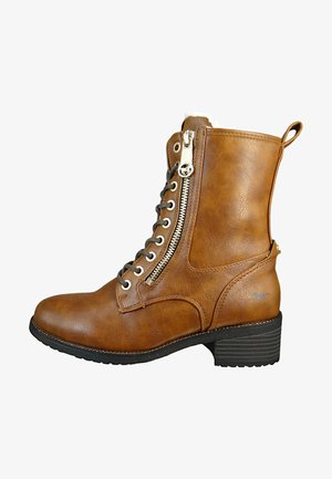 Mustang Bottines à lacets - cognac