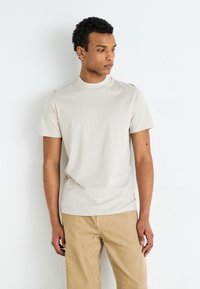 Jack & Jones PREMIUM JPRBLA BASIC TEE TURTLE 2 PACK  - T-shirt basic - moonbeam/dark chocolate brown