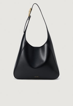 HARDWARE MEDIUM BAG - Håndveske - black/tumbled deep gold-coloured