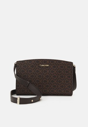 CK CODE CROSSBODY - Umhängetasche - brown mono