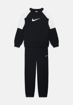TRACKSUIT CREW UNISEX SET - Trainingsanzug - black/white
