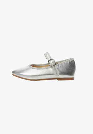 Mango Kids Riemchenballerina - silver-coloured