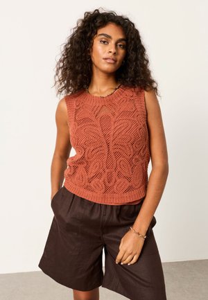 FatFace, REGULAR FIT - PALM PATTERN TANK . - Top - rust brown