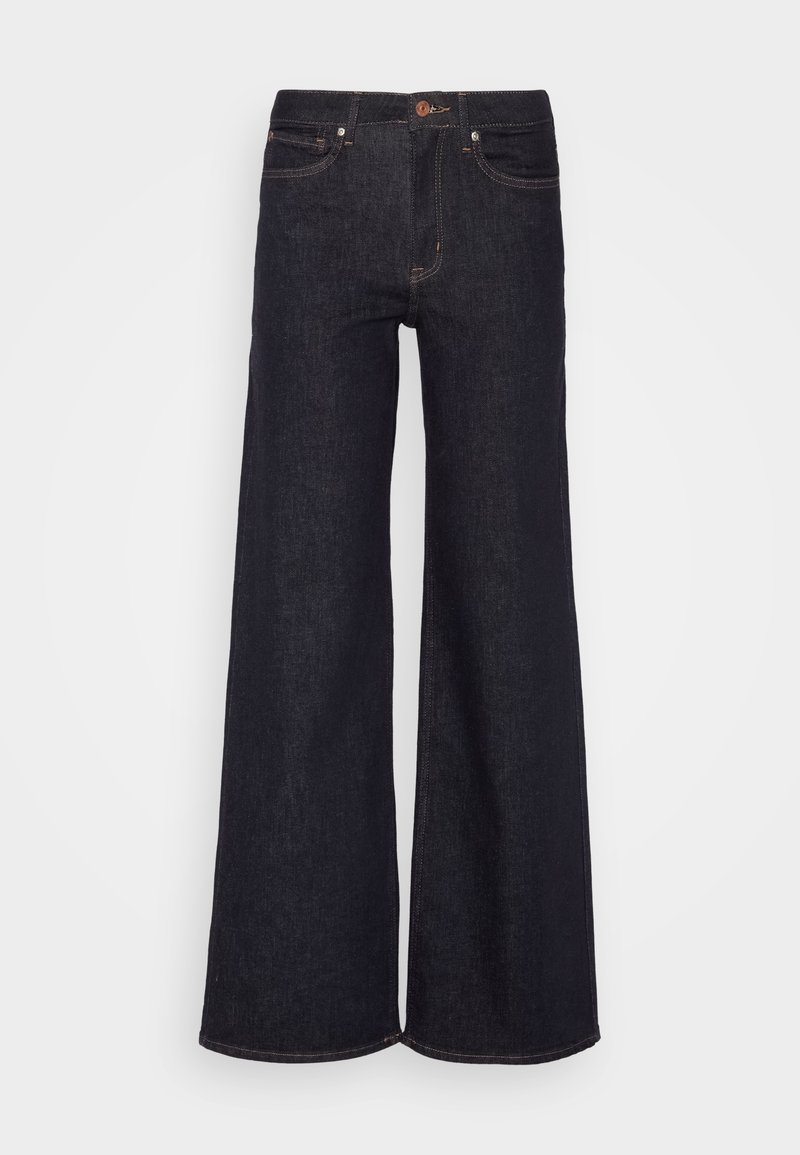 ONLY ONLMADISON BLUSH WIDE - Flared Jeans - dark blue denim/dark 