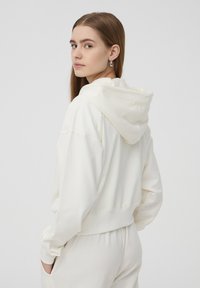 Terranova CON CAPPUCCIO - Felpa con zip - avorio