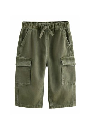 Next, REGULAR FIT - WIDE LEG CARGO TROUSERS  . - Cargo trousers - khaki green washed