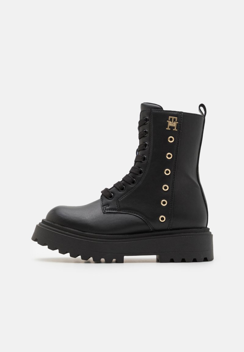 Tommy Hilfiger PIXIE UNISEX - Škornji z vezalkami - black