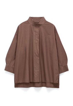 ADOLFO DOMINGUEZ, FUNNEL NECK  - Overhemdblouse - brown