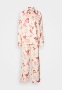 WOMENS SHIRT TROUSER SET - Housut - offwhite red