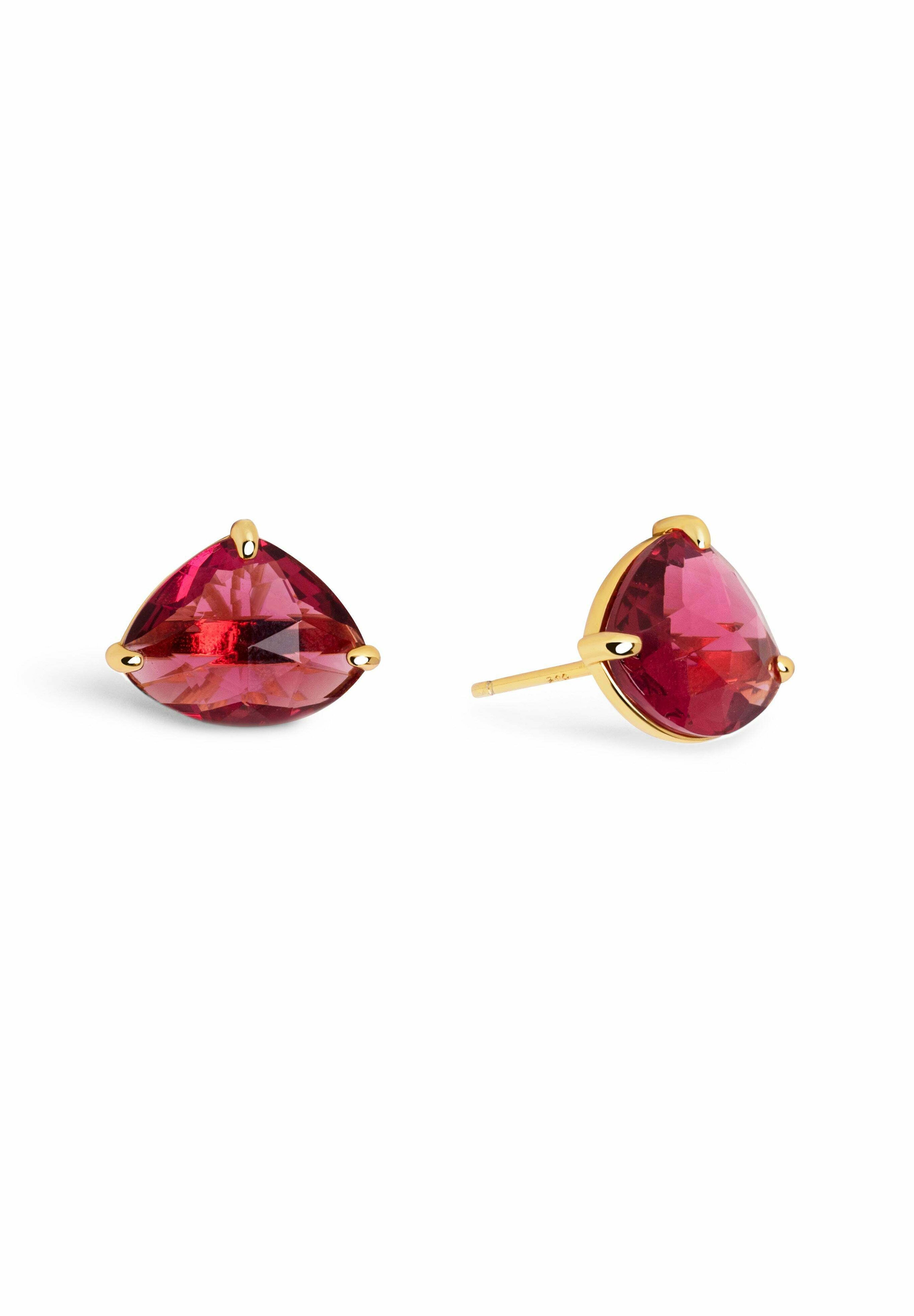 SINGULARU Ohrringe Elisa – Messing Mit 18Kt Gold- Oder Rhodiumfinish, Geometrisch, 16 Mm, Mit Silikonverschluss