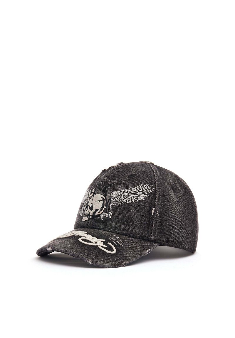 Ed Hardy UNISEX FLYING SKULL DISTRESSED WASHED 6 PANEL CAP - Cap ...
