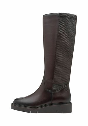 Stivali con la zeppa - mocca nappa