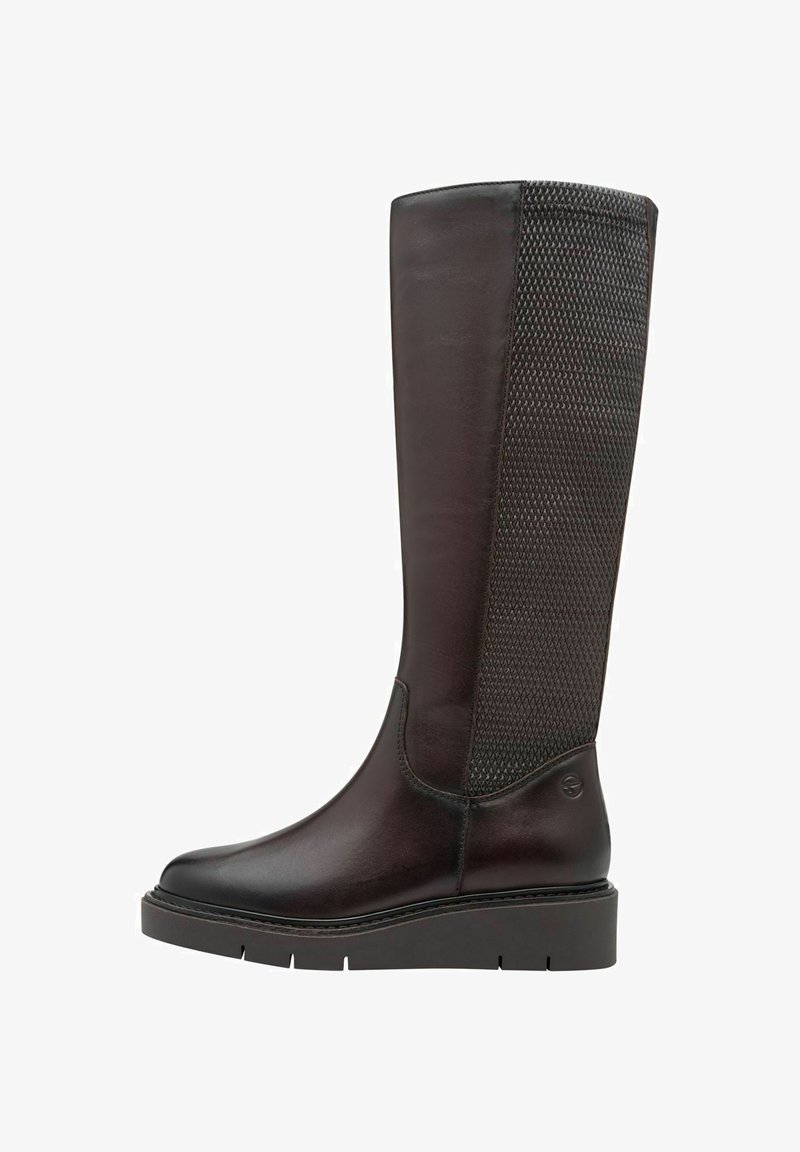 Tamaris Laarzen met sleehak - mocca nappa