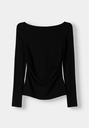 Bershka Long sleeved top - black denim