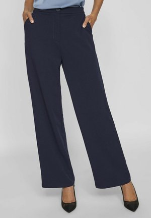 VILA CLAVA HW  - Pantalones - navy blazer