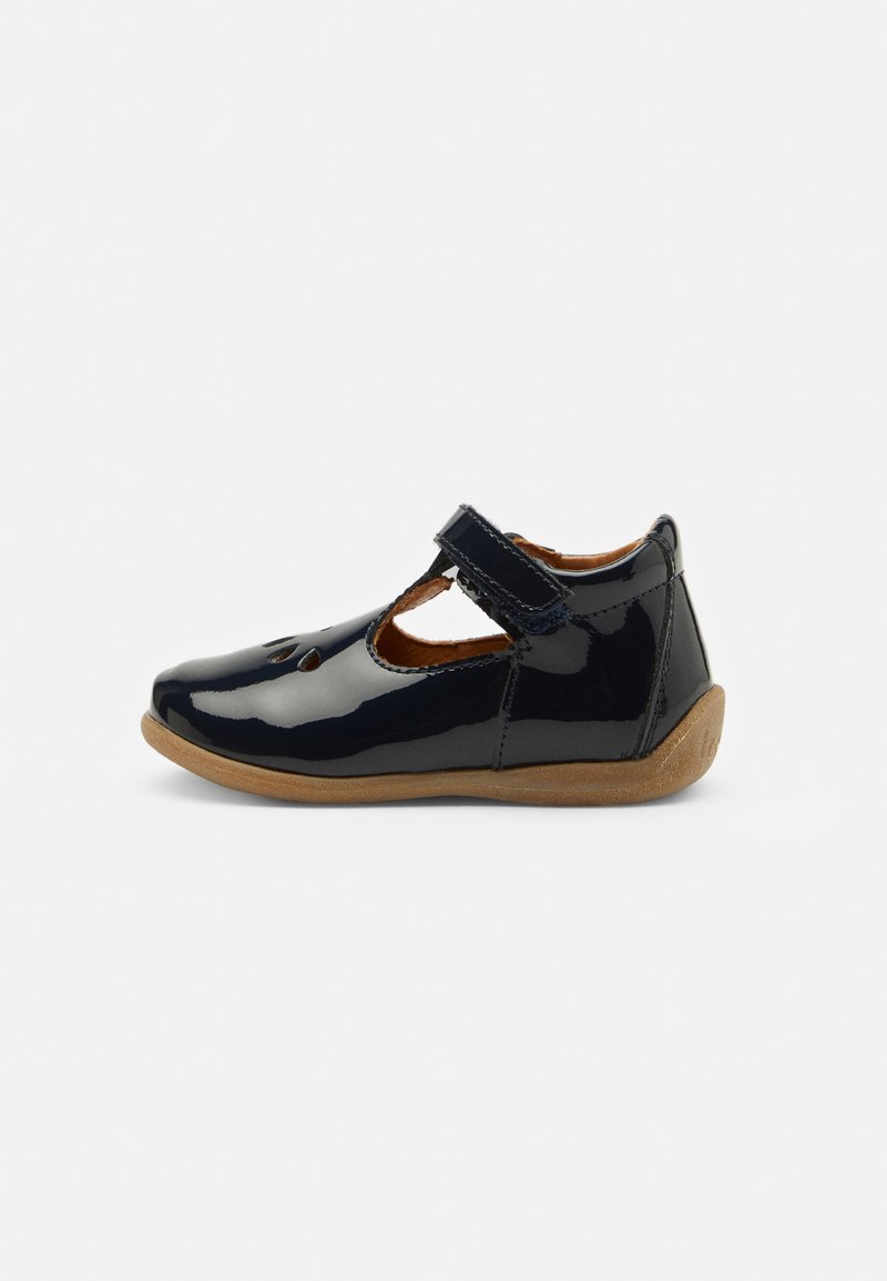 Chaussures Fille JACADI Toile Et Cuir Verni Bleu Marine - Taille 27 EU - Occasion