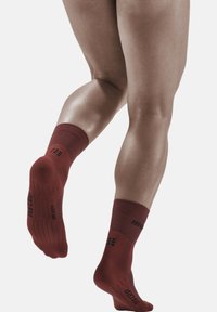 CEP COLD WEATHER COMPRESSION SOCKS RUNNING MID CUT MEN - MADE IN GERMANY - Sports socks - dark orange