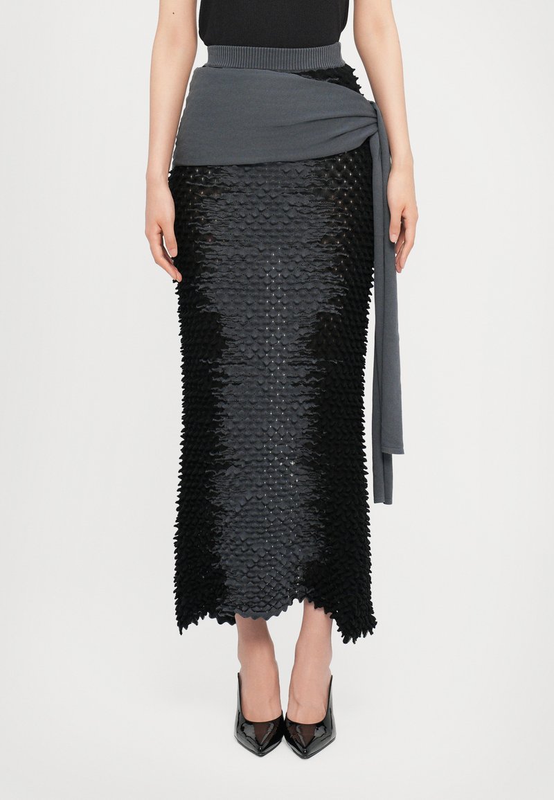 Chet Lo - GLITCH WRAP  - Maxinederdele - grey/black, Forstør