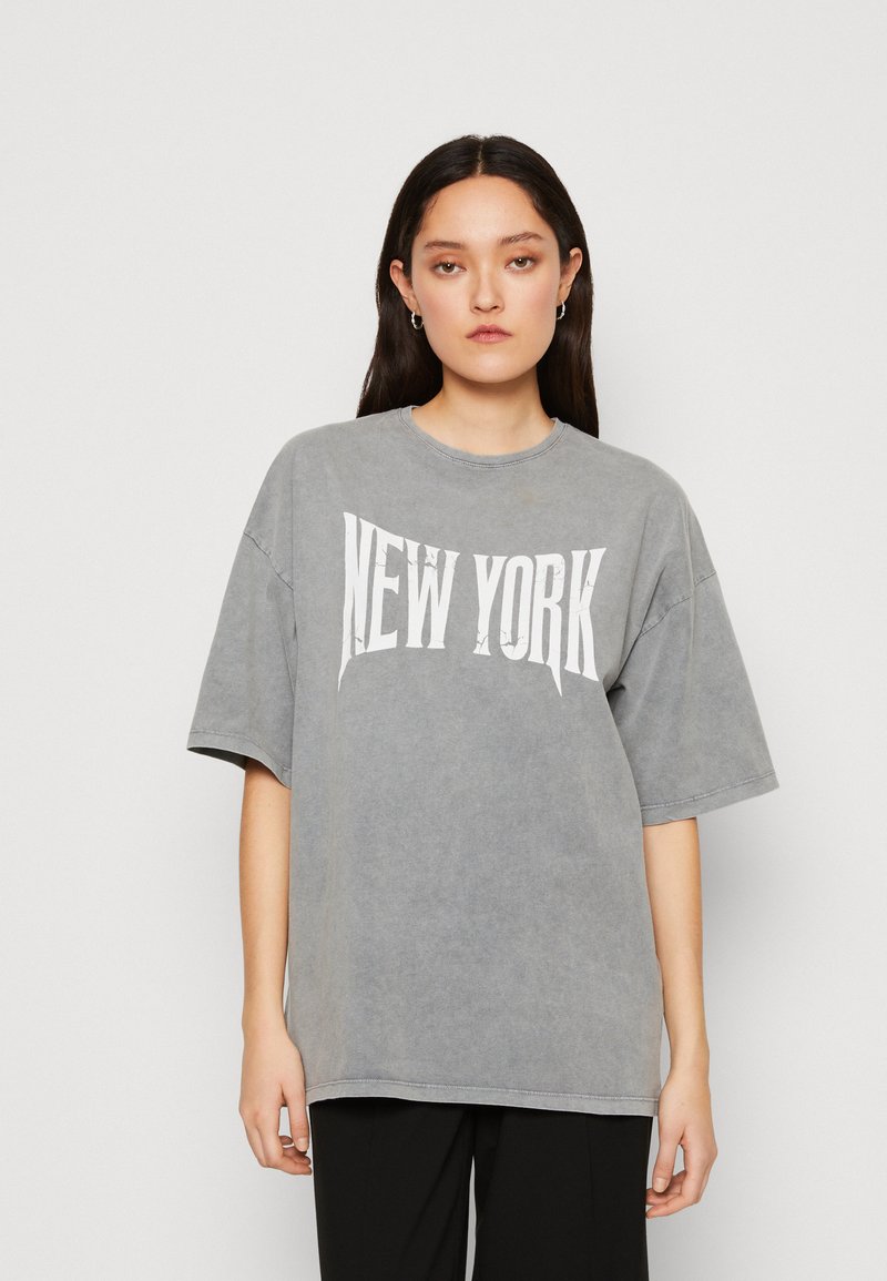 Even&Odd Trükipildiga T-särk - black/hajutatud hall - Zalando.ee