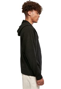 Urban Classics KNITTED ZIP HOODY - Adīta jaka - black