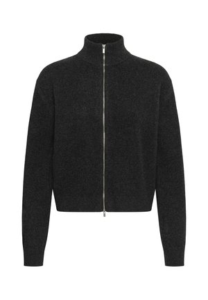 My Essential Wardrobe, MWTRACY ZIPCARDIGAN - Adīta jaka - dark grey melange