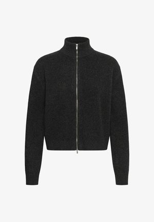 My Essential Wardrobe, MWTRACY ZIPCARDIGAN - Adīta jaka - dark grey melange