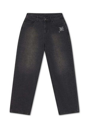 Ed Hardy, WOMENS GOTHIC CROSS WASHED RELAXED JEANS - Jeans baggy - black